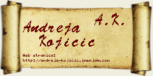 Andreja Kojičić vizit kartica